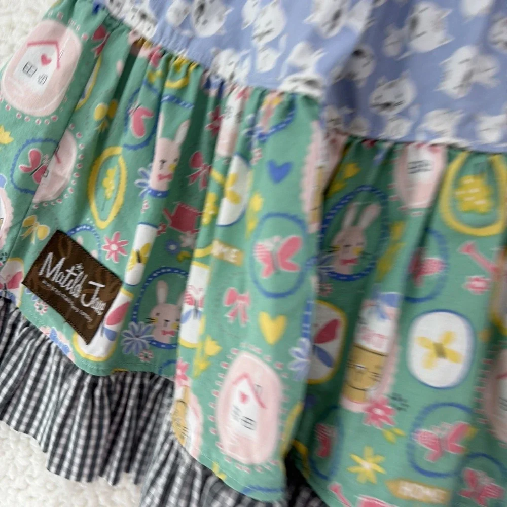 Matilda Jane Everything Nice Dress It's a Wonderful Parade Girls Size 6 Cat